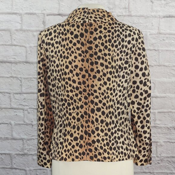Vintage 60s Leopard Print Blouse - Picture 2 of 6